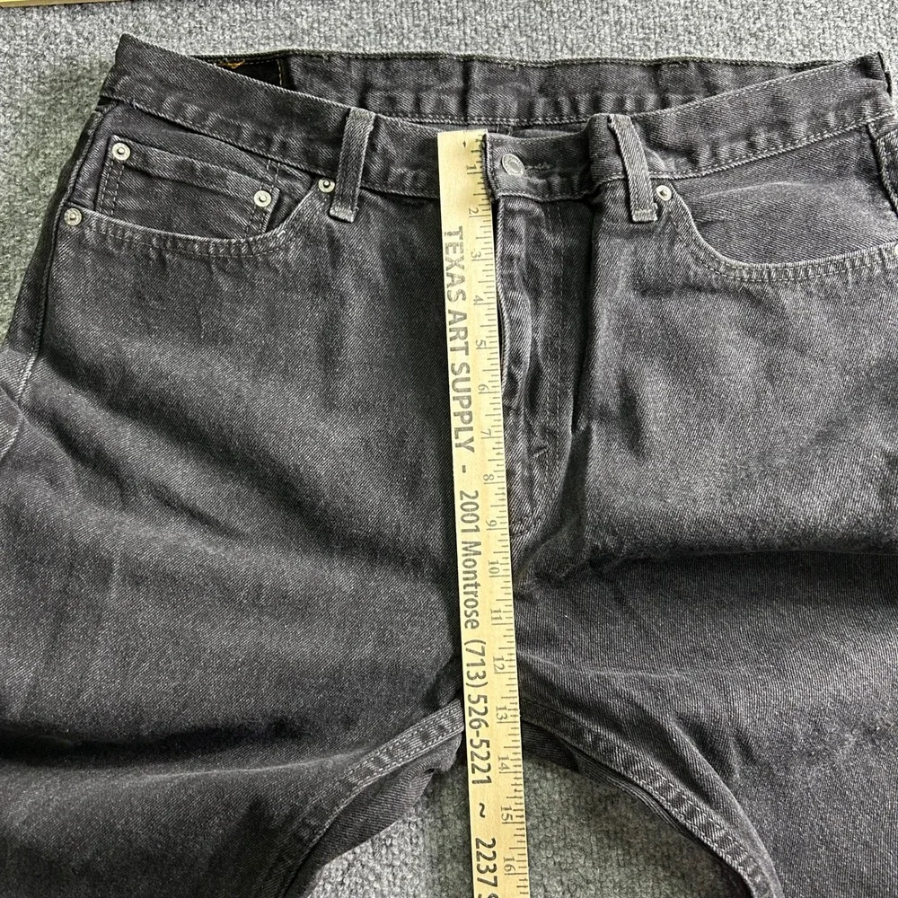 Levi's Jeans Mens Size 38 Black 505 Regular Fit Straight Leg Faded Casual Denim